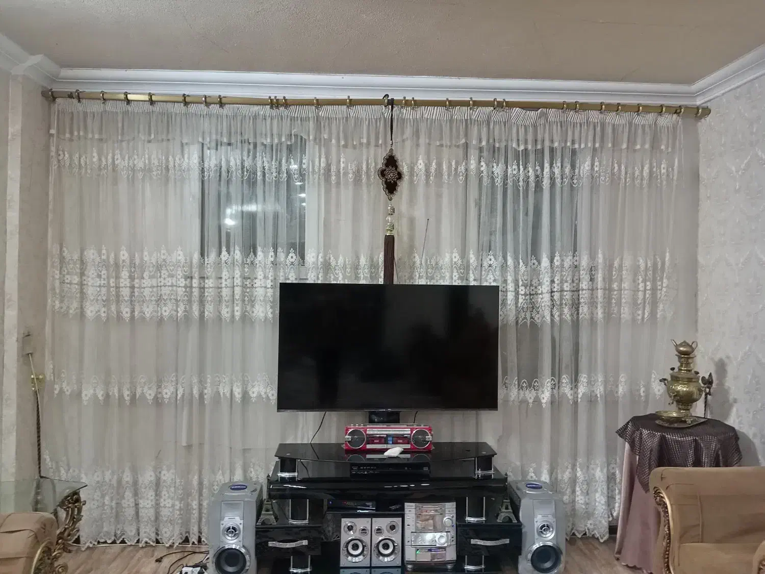 پرده و چوب پرده|پرده، رانر، رومیزی|مشهد, شهرک ابوذر|دیوار