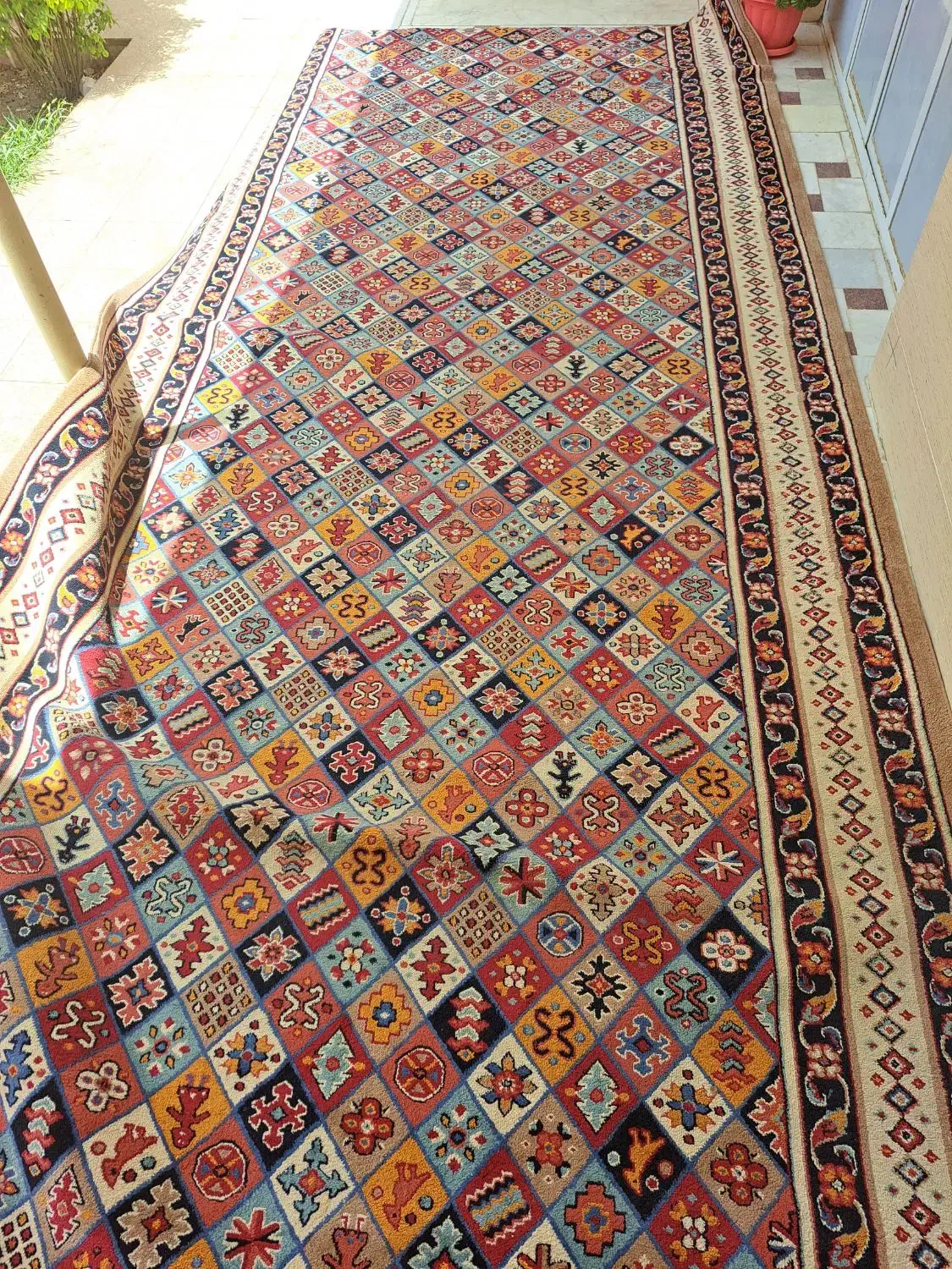 گلیم فرش|گلیم، جاجیم، گبه|یزد, |دیوار