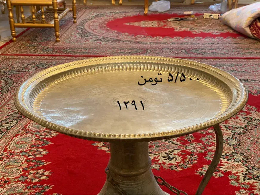 ظروف مسی قدمت سال ۱۲۶۳|کلکسیون اشیاء عتیقه|یزد, |دیوار