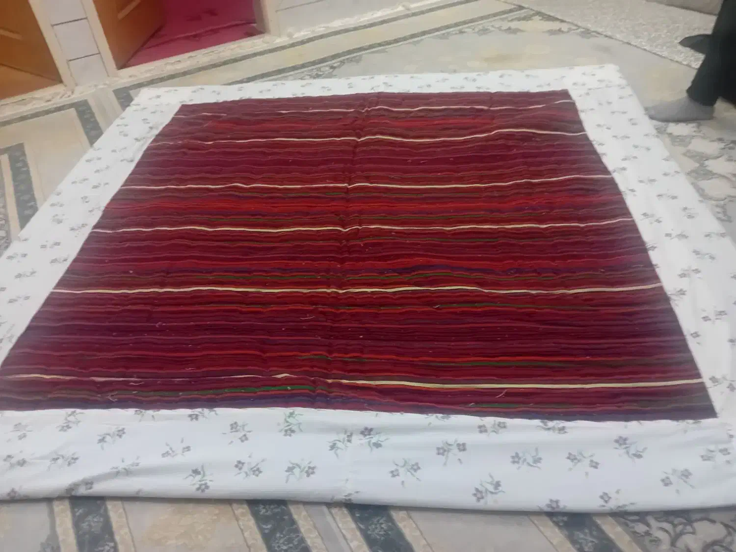 لحاف کرسی جاجیم|گلیم، جاجیم، گبه|خمینی‌شهر, |دیوار