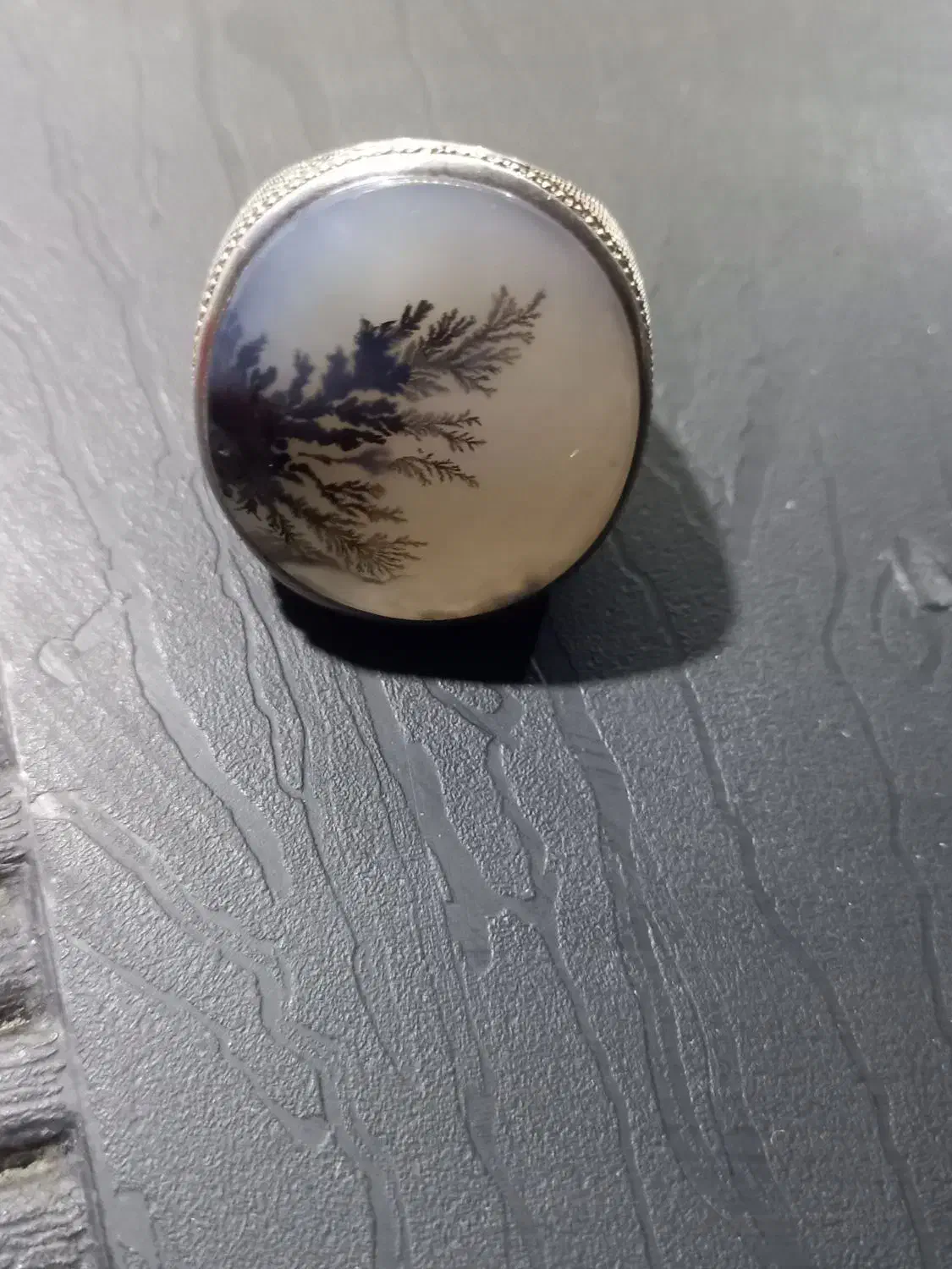 انگشتره شجر وموزانایت عقیق|جواهرات|باقرشهر, |دیوار