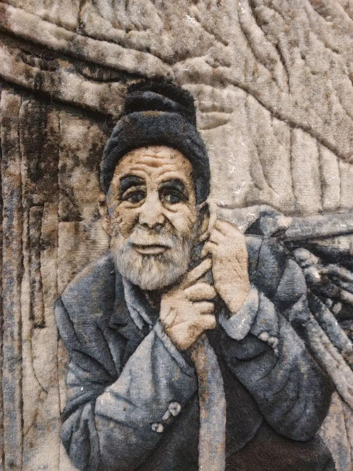 تابلو فرش کوچه باغ روستا ۱۲۰در۸۰ باقاب تمام چوب|تابلو فرش|مشهد, ده دی|دیوار