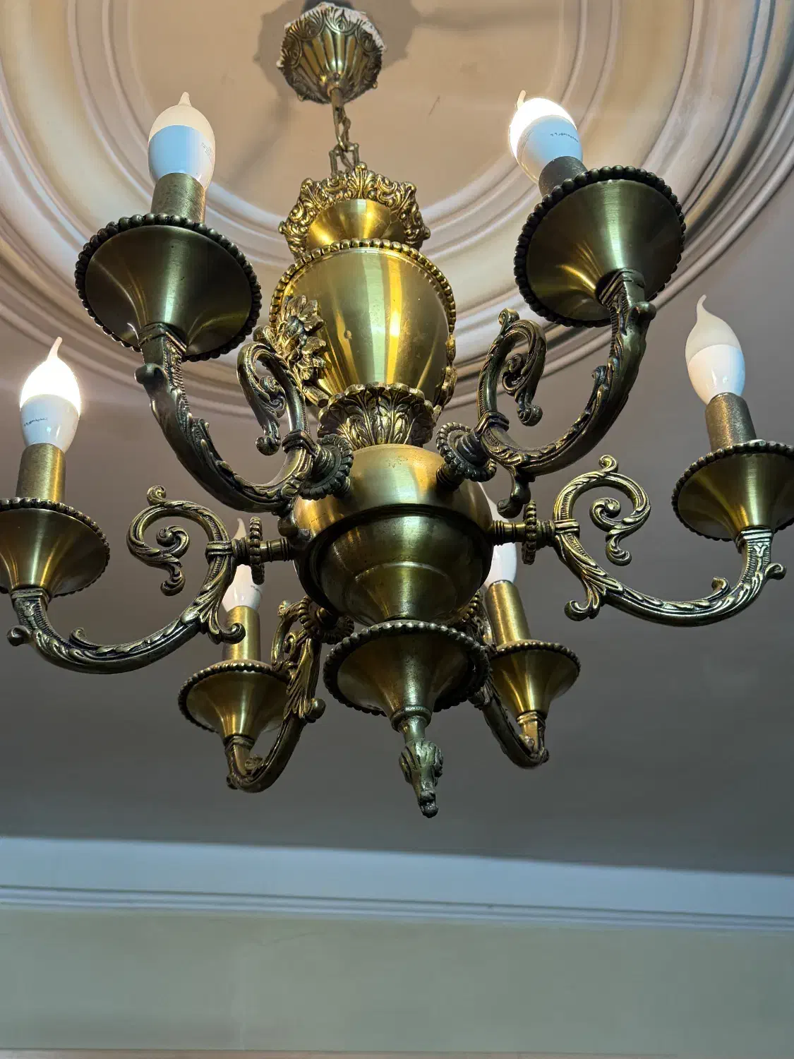 لوستر برنز۳ عدد|لوستر و چراغ آویز|نیشابور, دارایی|دیوار