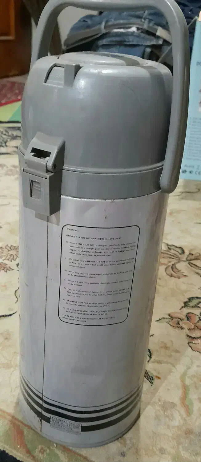 فلاکس اینگلیسی بزرگ تلمبه ای|قوری، کتری، قهوهساز دستی|گرگان, |دیوار