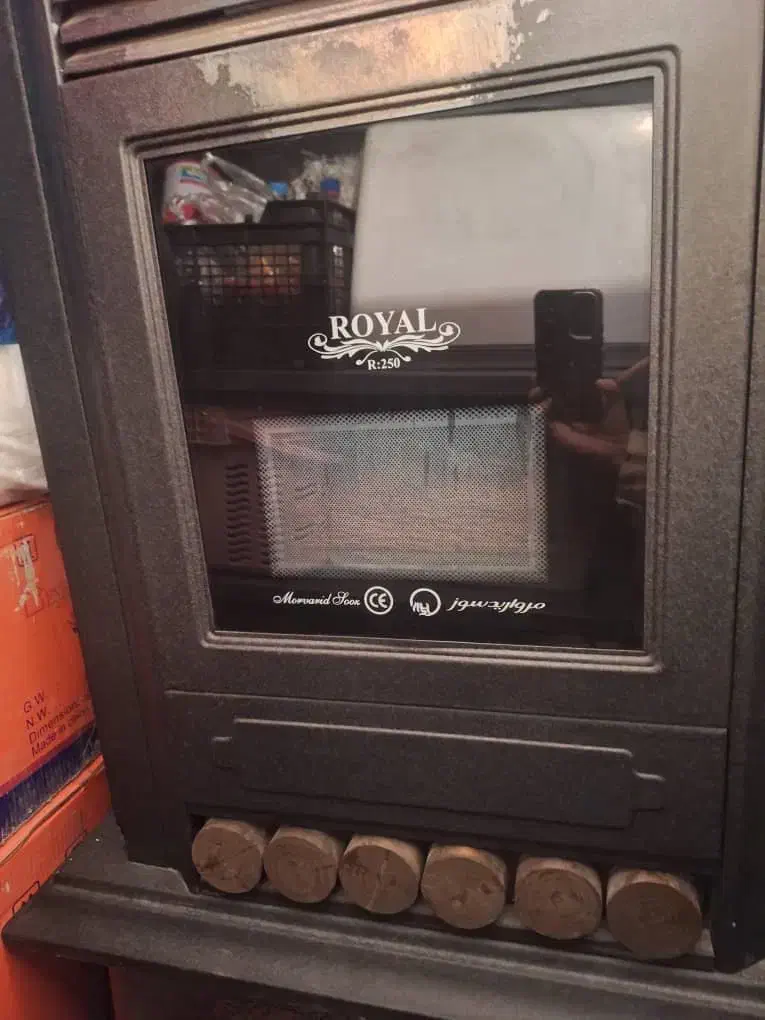 بخاری گازی طرح شومینه چدن|بخاری، هیتر، شومینه|کرج, شهرک بنفشه|دیوار