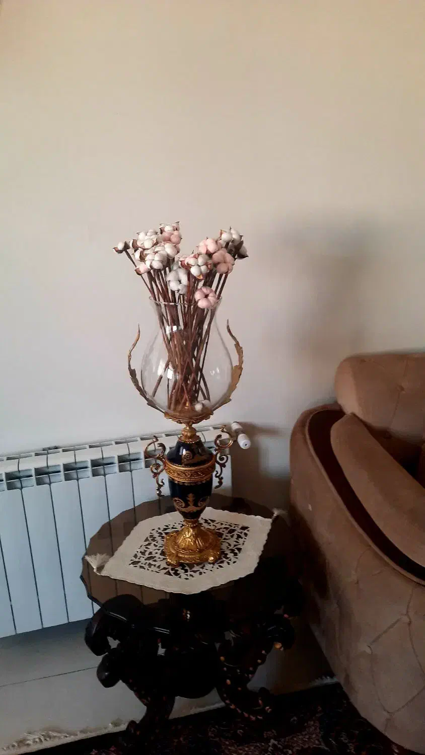 گلدان برنج کاملا سالم با رنگ طلایی بدنه سرامیکی|گل مصنوعی|تهران, ابوذر|دیوار