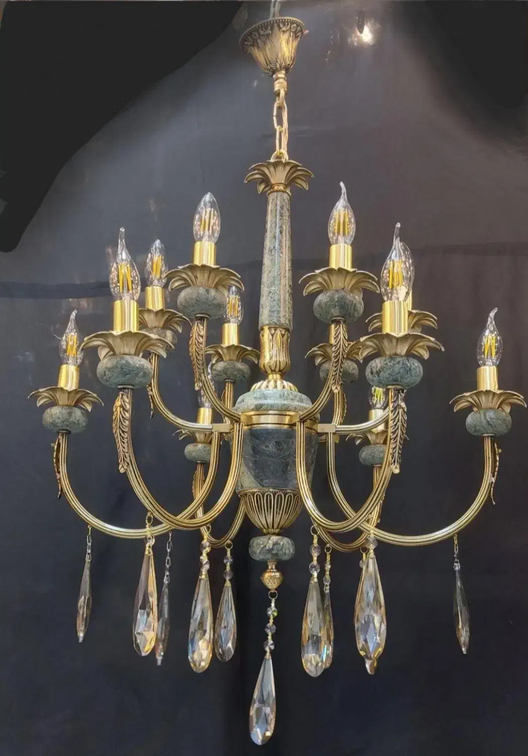 لوستربرنجی|لوستر و چراغ آویز|تهران, مینابی|دیوار