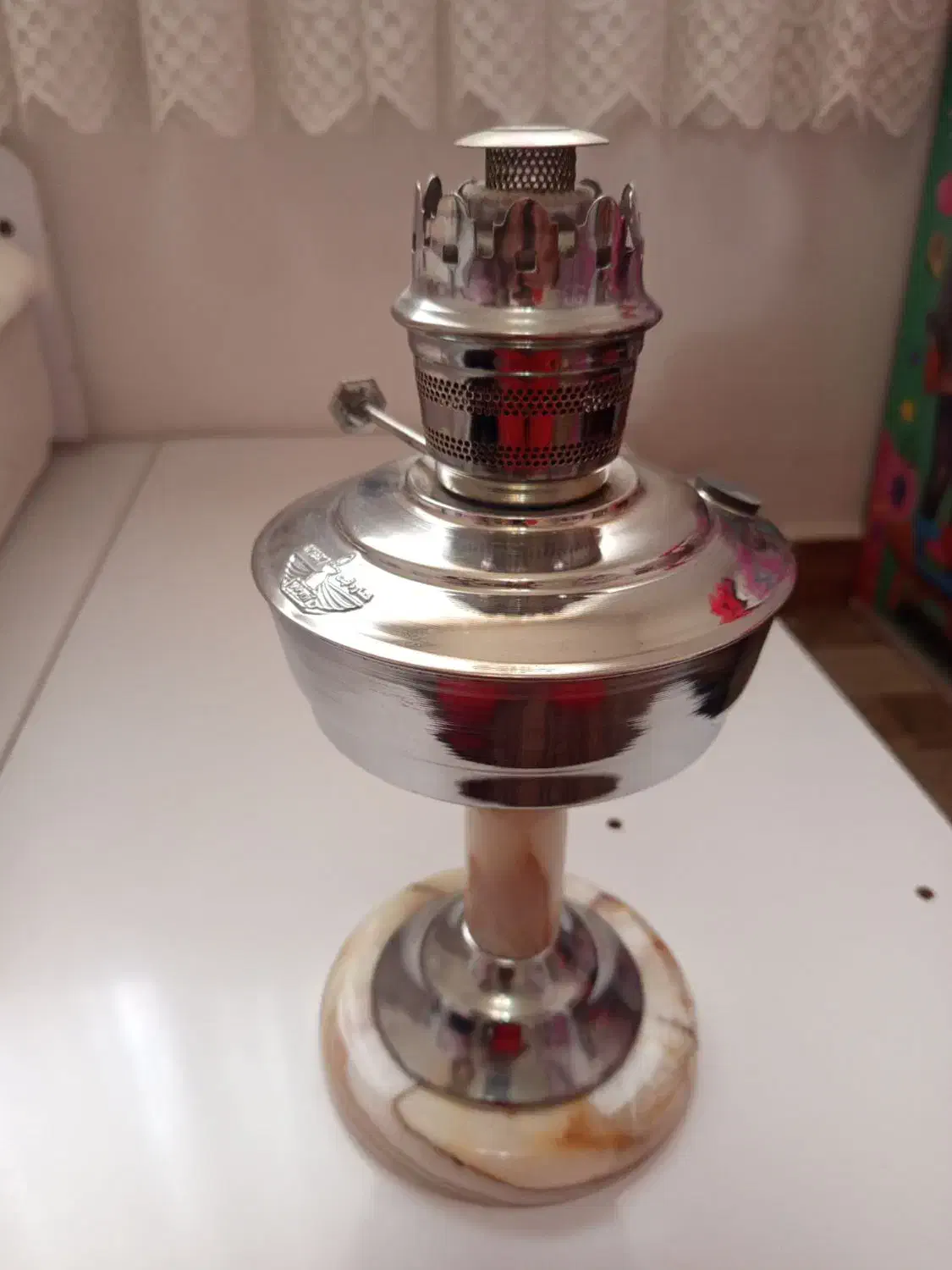 چراغ گرسوز قدیمی آکبند|کلکسیون اشیاء عتیقه|پیشوا, |دیوار