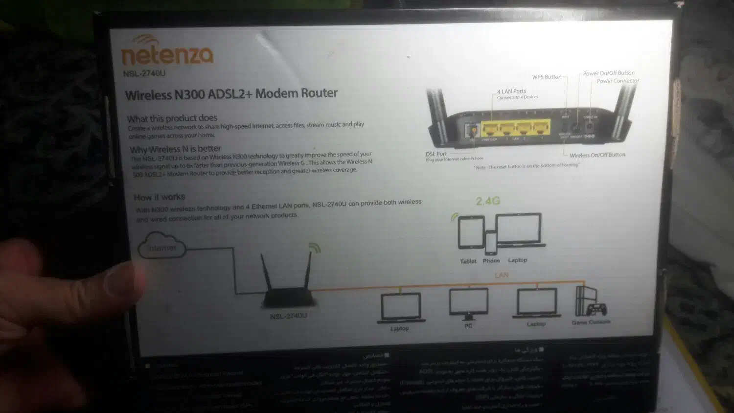 مودم وای فای netenza 2740U آکبند نونو،استفاده نشده|مودم و تجهیزات شبکه|ورامین, ورامین|دیوار