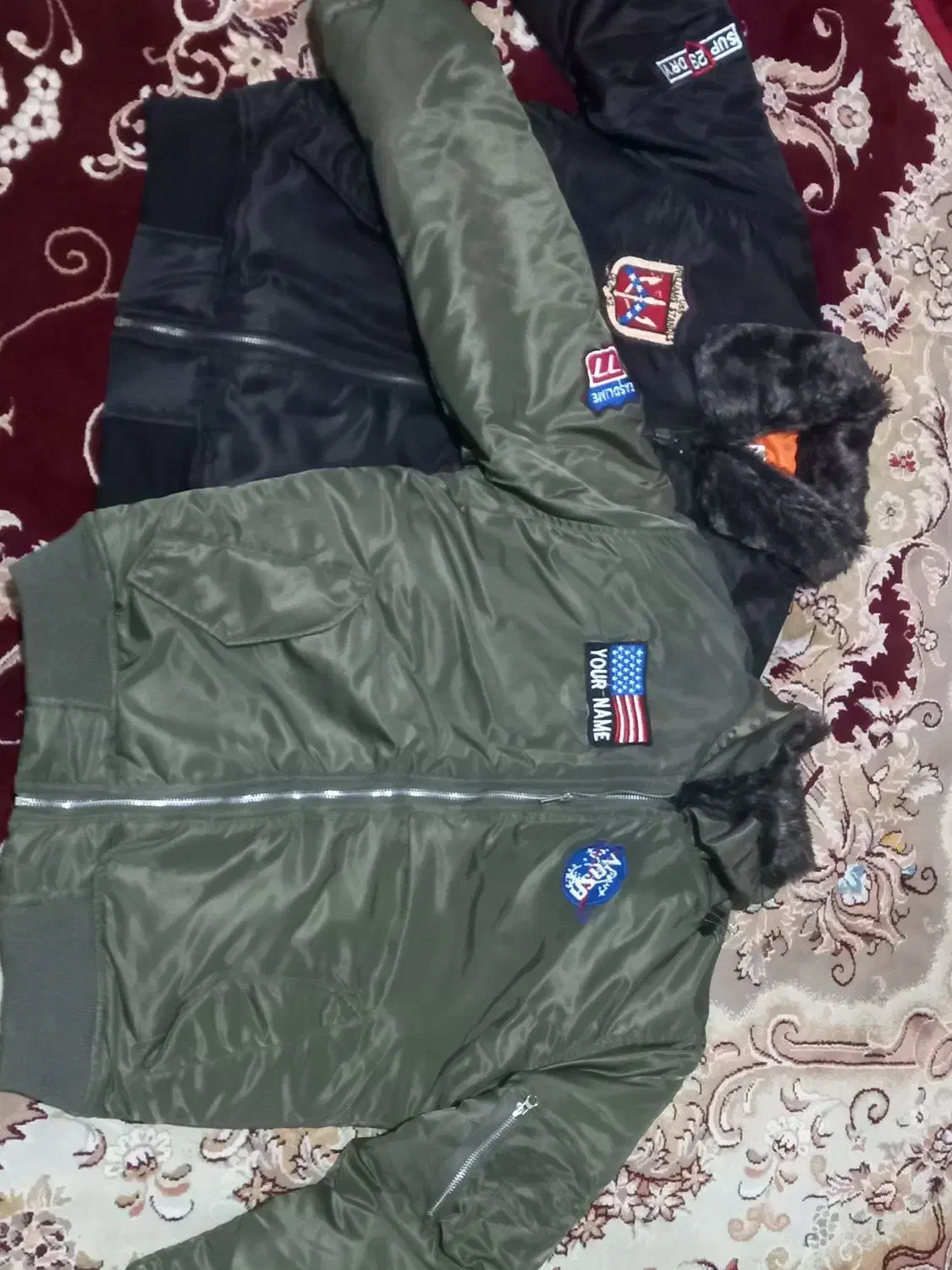 کاپشن خلبانی با آرم و پرچم|لباس|اصفهان, کوهانستان|دیوار