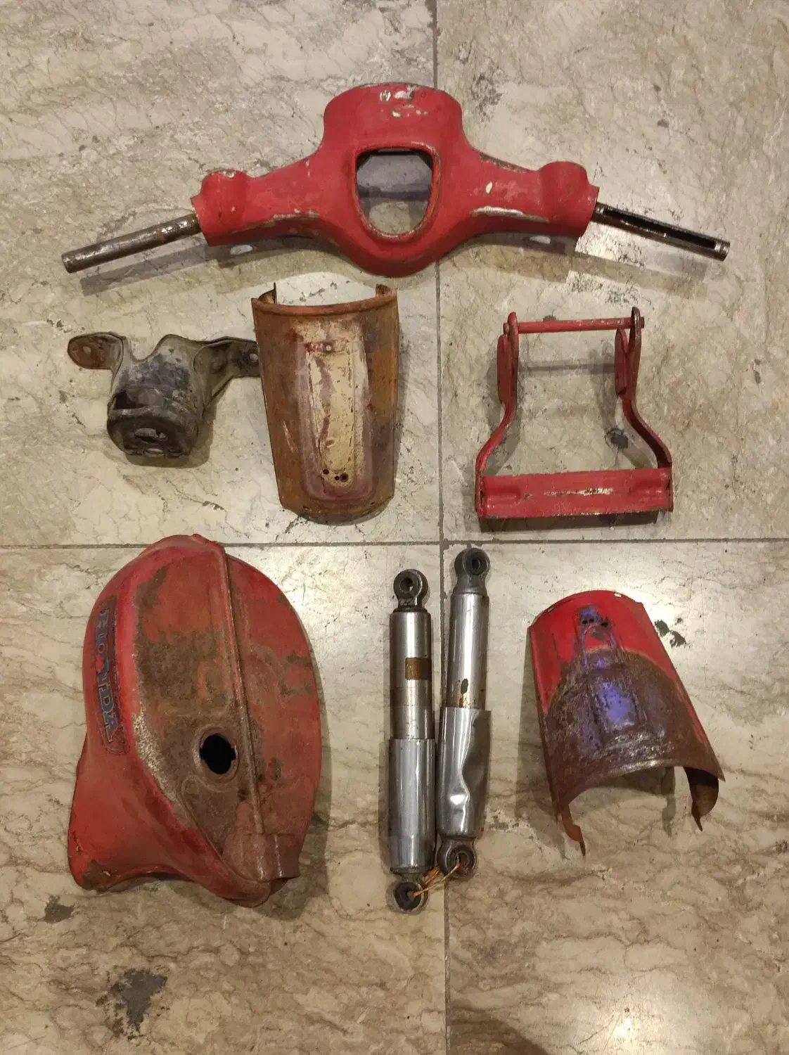 لوازم اوراق شده موتور هوندا هفتاد ۷۰|قطعات یدکی و لوازم جانبی|کیش, |دیوار