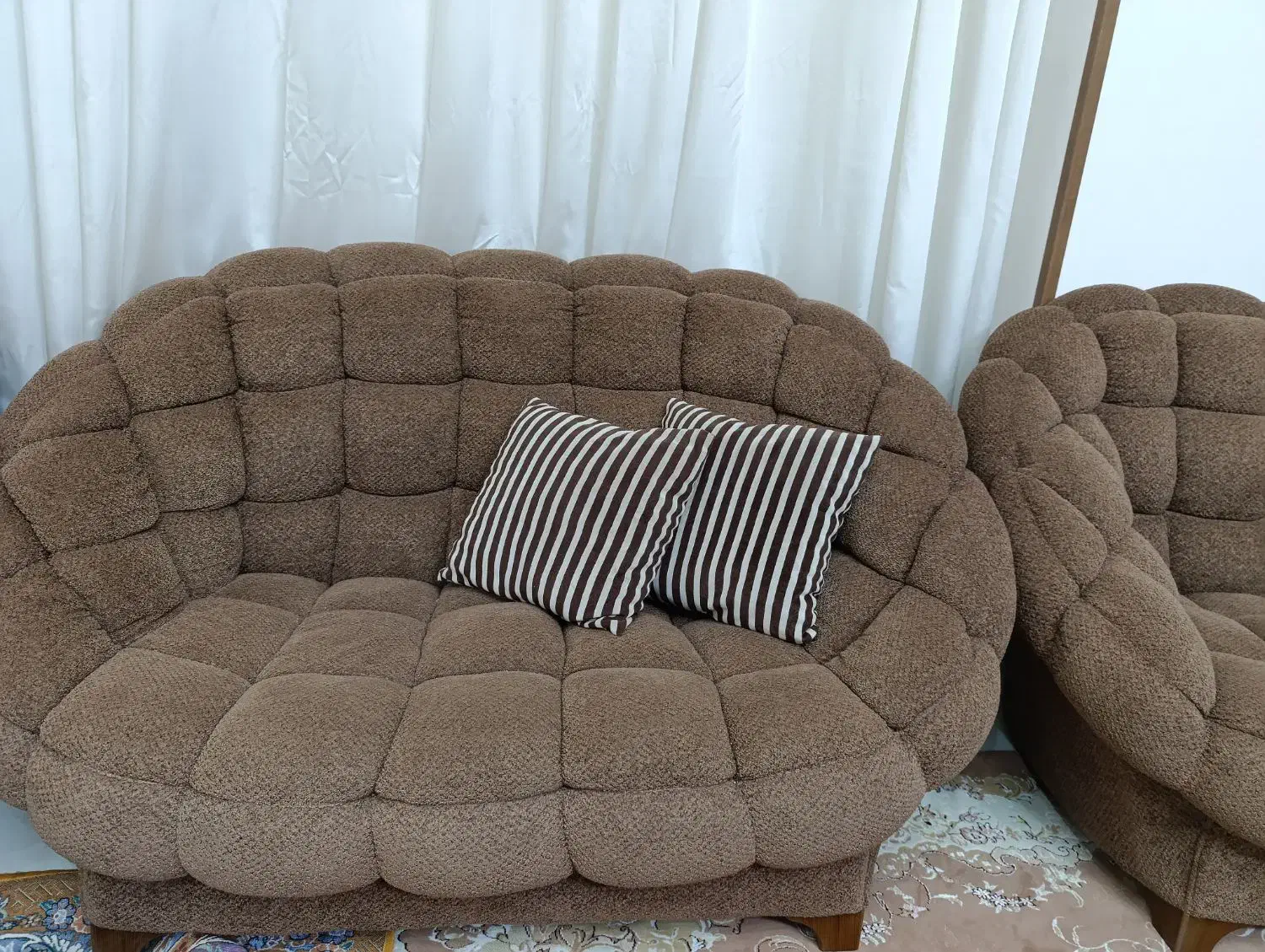 مبل تدی صدفی هفت نفره|مبلمان خانگی و میز عسلی|ری, اقدسیه|دیوار