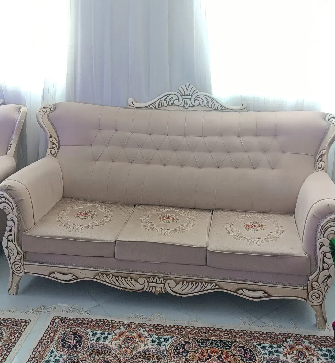 مبل نیمه استیل ۷ نفره در حد نو|مبلمان خانگی و میز عسلی|مشهد, حضرت حجت|دیوار