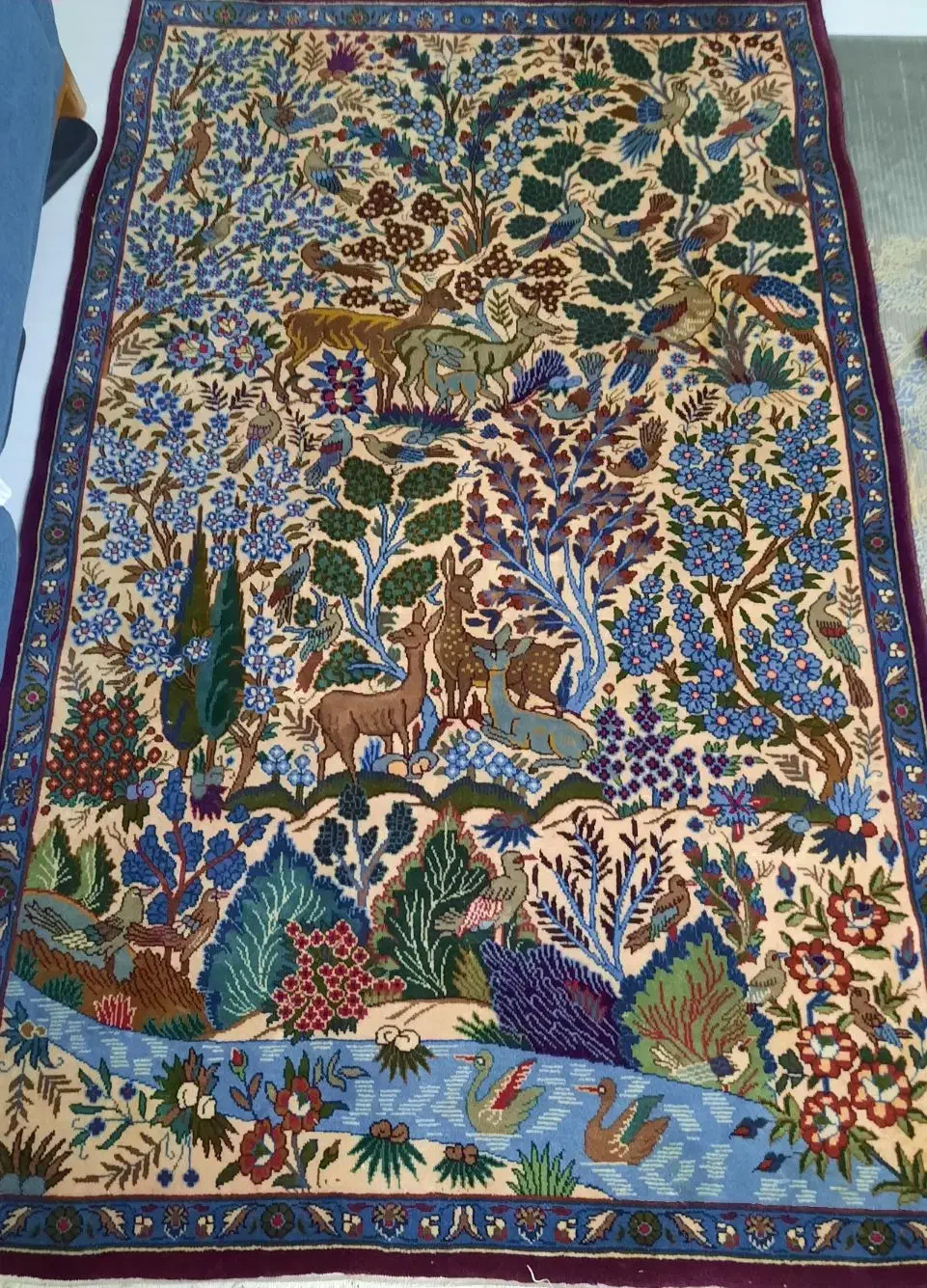 فرش دستبافت عتیقه|فرش|اسلام‌شهر, باغ فیض|دیوار