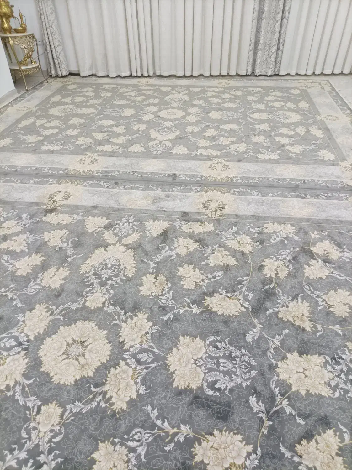 فرش طوسی طلایی ۷۰۰ شانه تراکم ۲۵۵۰|فرش|نسیمشهر, |دیوار