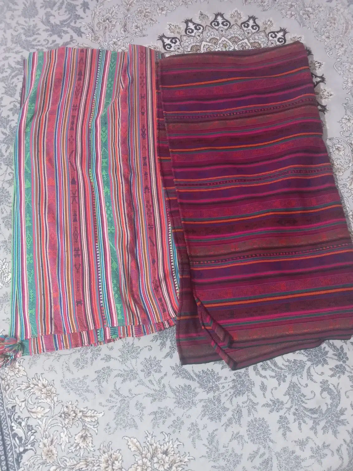 جاجیم ۸ تخته عتیقه|گلیم، جاجیم، گبه|زنجان, |دیوار