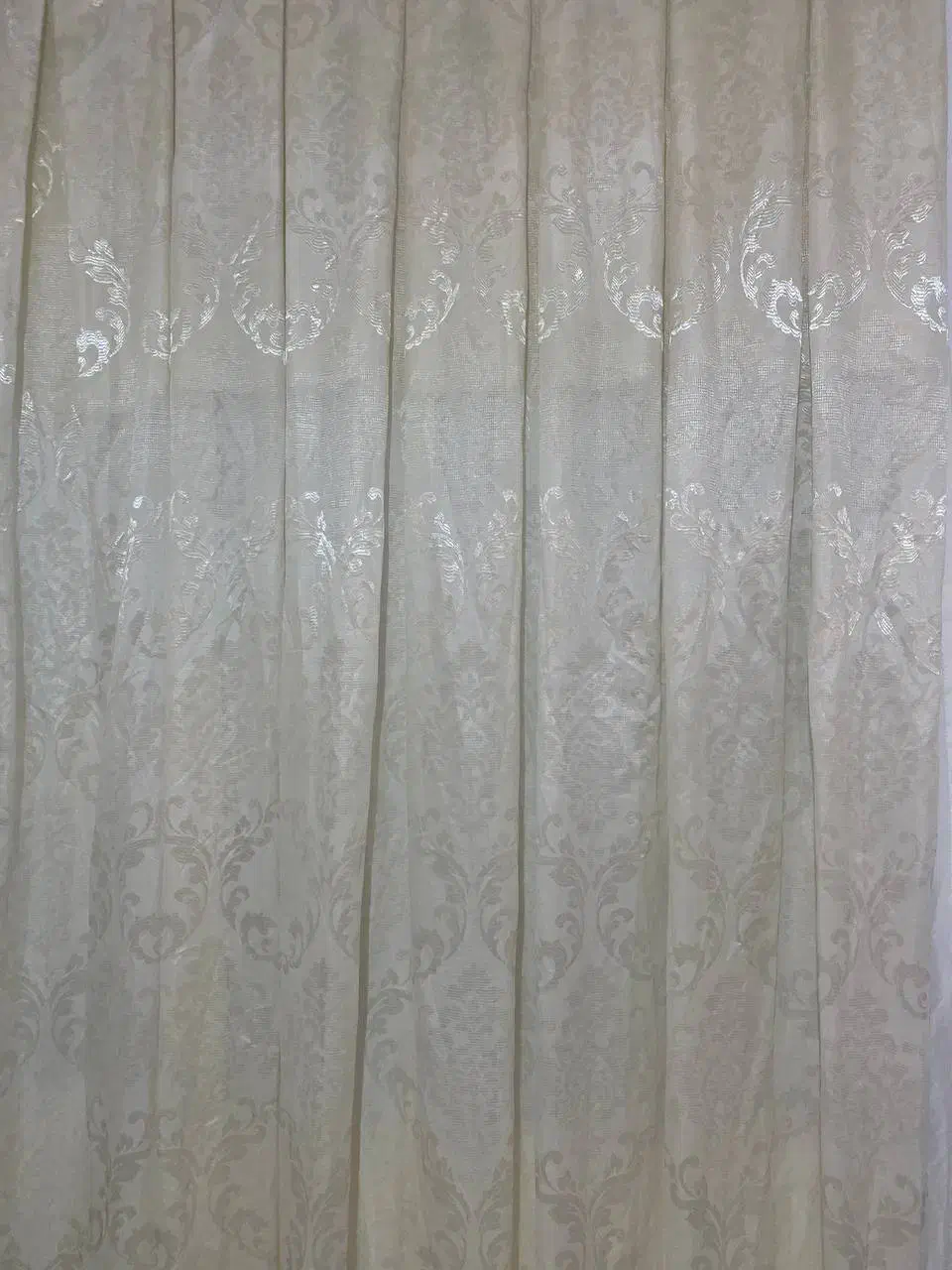 پرده حریر سالم در حد نو|پرده، رانر، رومیزی|نوشهر, |دیوار