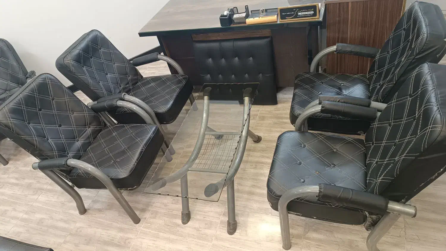 ۶ عدد صندلی اداری با جلو مبلی فروش فوری|مبلمان اداری|لنگرود, |دیوار