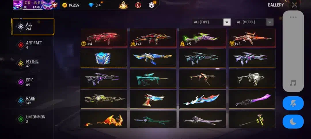 اکانت فری فایر فول لول 62|کنسول، بازی ویدئویی و آنلاین|تهران, بوستان بعثت (باغ آذری)|دیوار