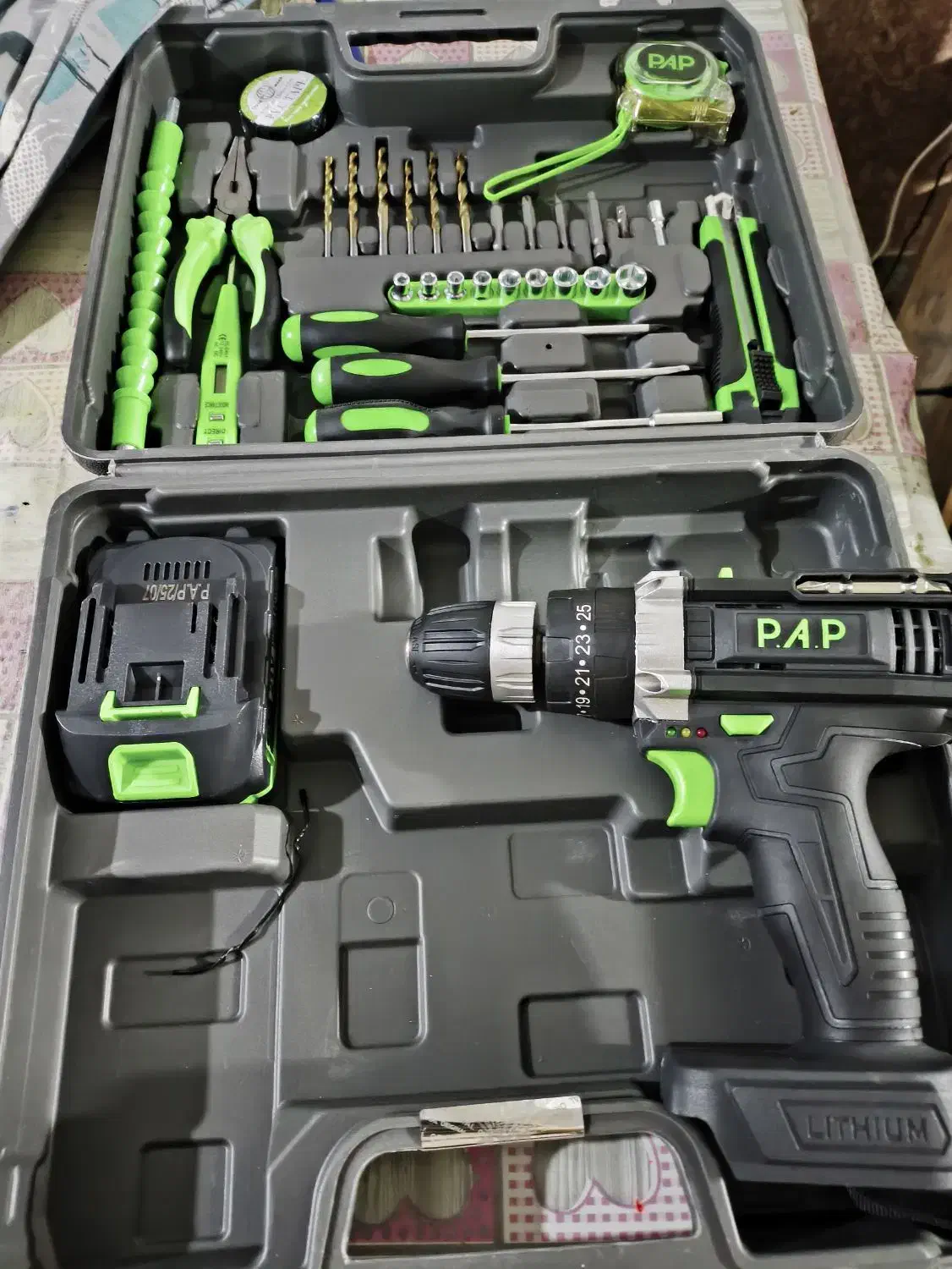 دریل شارژی همراه با پک کامل|ابزارآلات|مشهد, پورسینا|دیوار