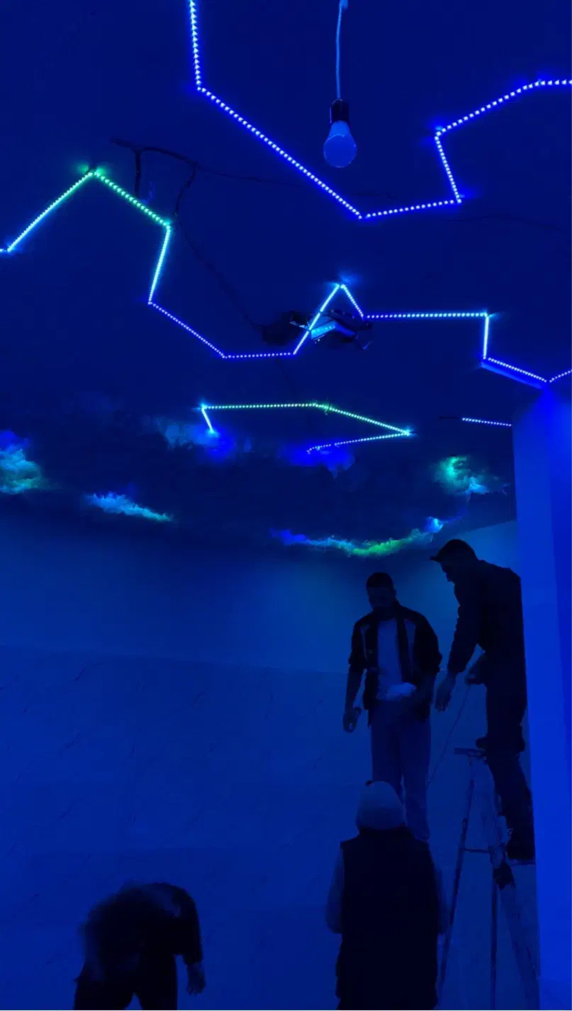 سقف ابری هوشمند موزیکال نصب تخصصی|ریسه و چراغ تزئینی|اراک, |دیوار