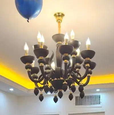 لوستر مشکی مات|لوستر و چراغ آویز|تهران, افسریه شمالی|دیوار