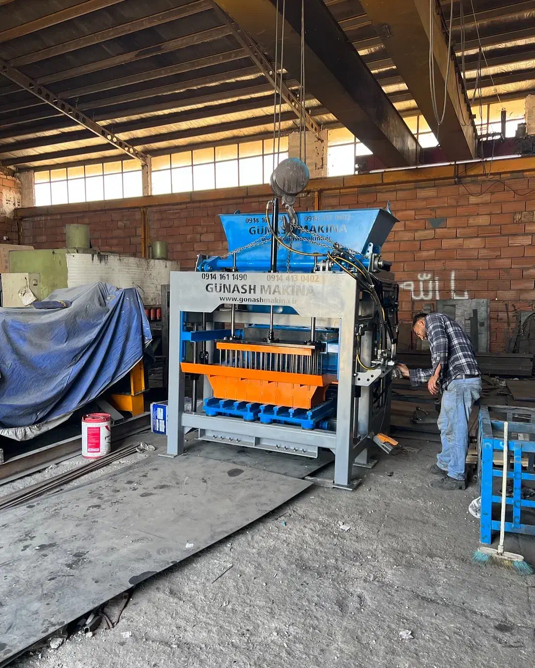 دستگاه بلوک جدول کف پوش کانیوو ابروو|ماشین‌آلات صنعتی|قره ضیاالدین, |دیوار