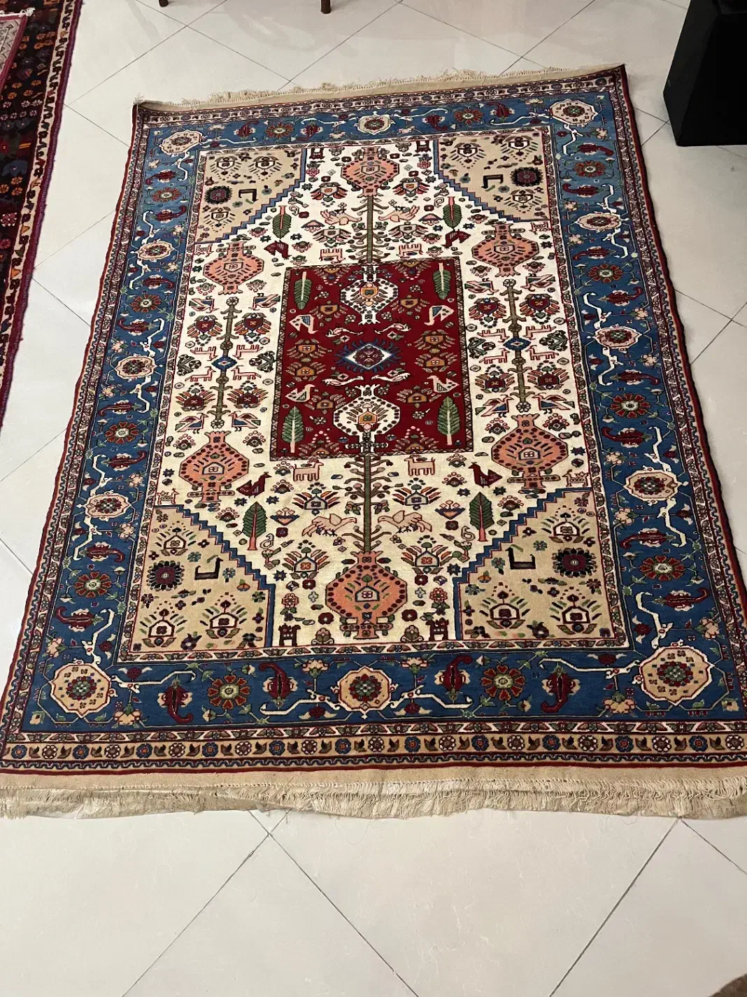 فرش دست بافت چله ابریشم،نو نو نو|فرش|تهران, ستارخان|دیوار