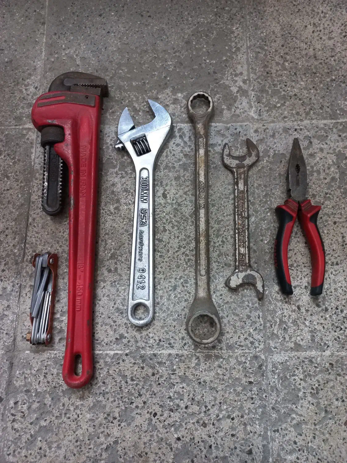 گیره آلمانی شلاقی فرانسه دم باریک آلن آچار|ابزارآلات|مشهد, ایوان|دیوار