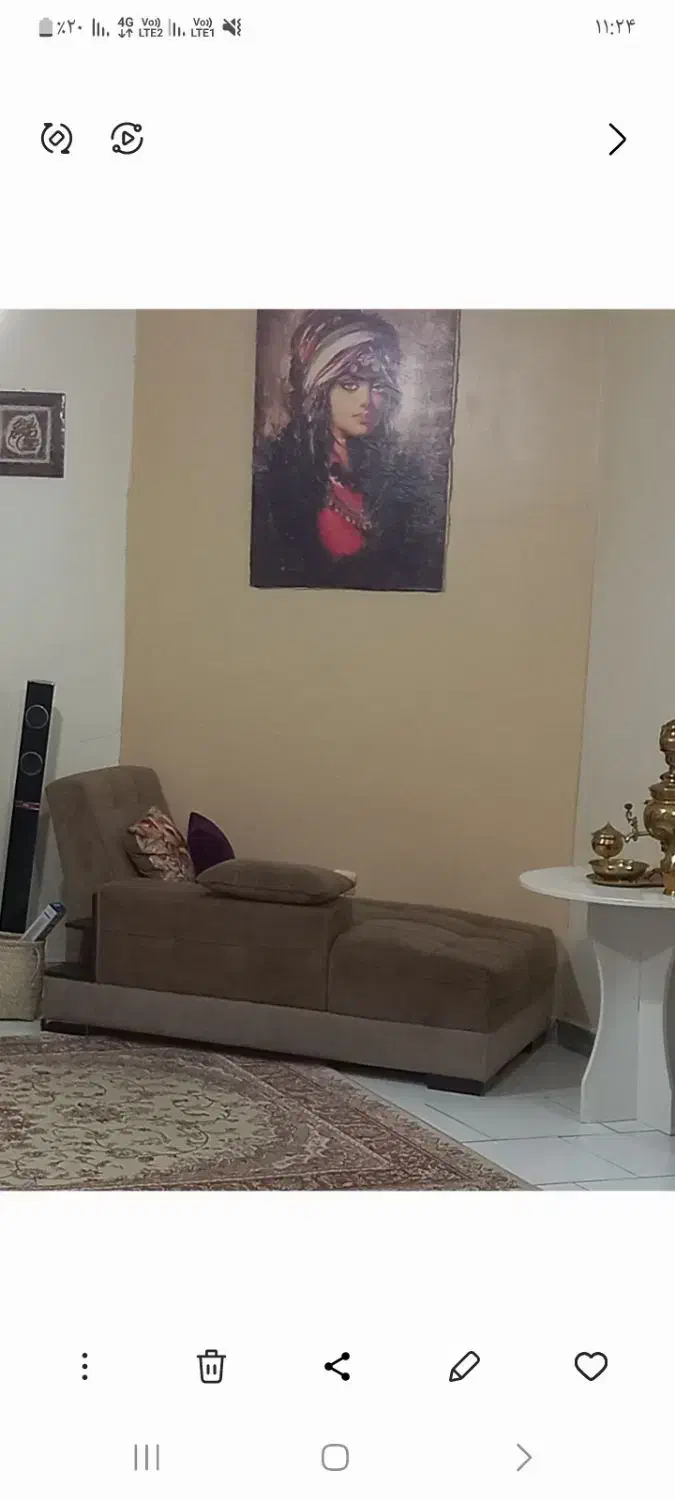 مبل ۷نفره بسیار تمیز رنگ کرم قهوهای .|مبلمان خانگی و میز عسلی|بومهن, |دیوار