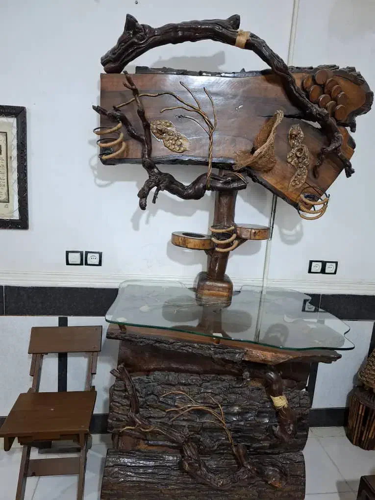بار چوبی دوتیکه|بوفه، ویترین، کنسول|اهواز, بهارستان|دیوار