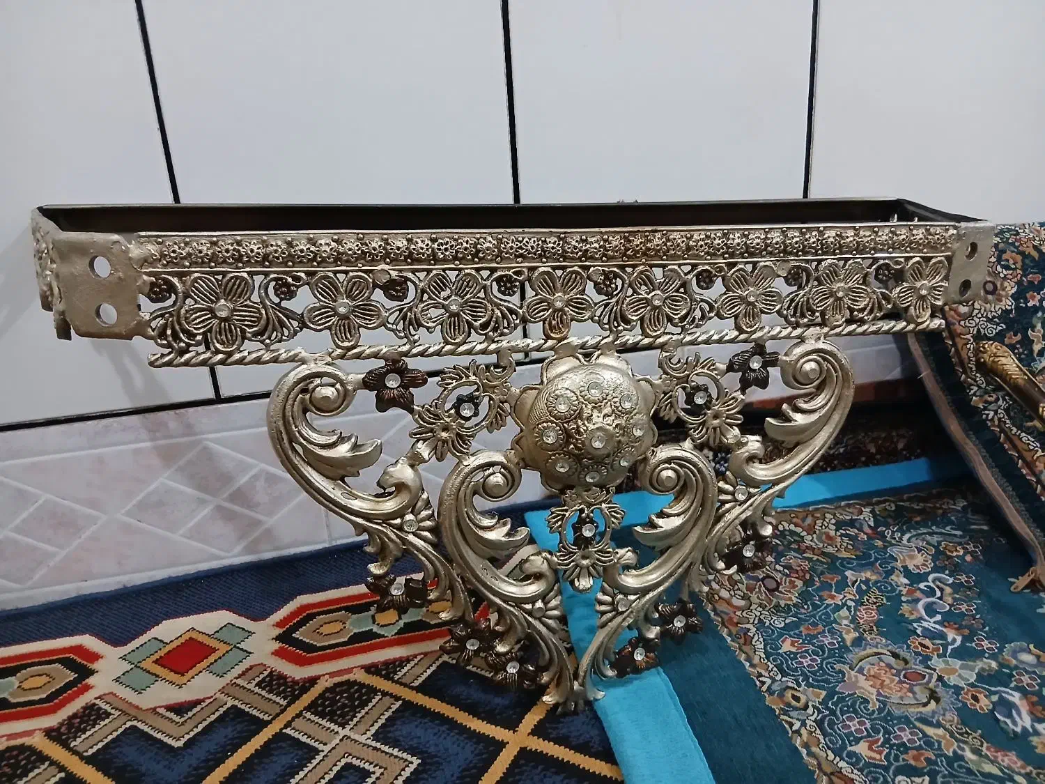 آینه و شمعدان عروس و داماد|بوفه، ویترین، کنسول|فلاورجان, |دیوار