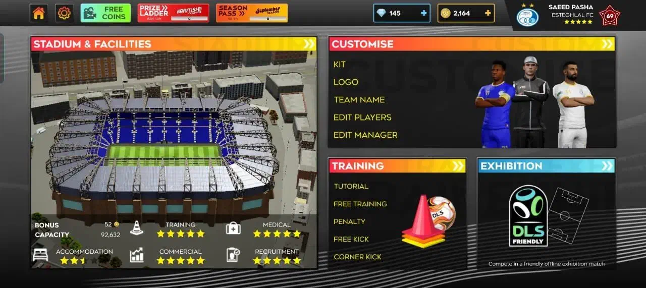 اکانت بازی Dream League Soccer 2025 (DLS25) لول 69|کنسول، بازی ویدئویی و آنلاین|نوشهر, |دیوار