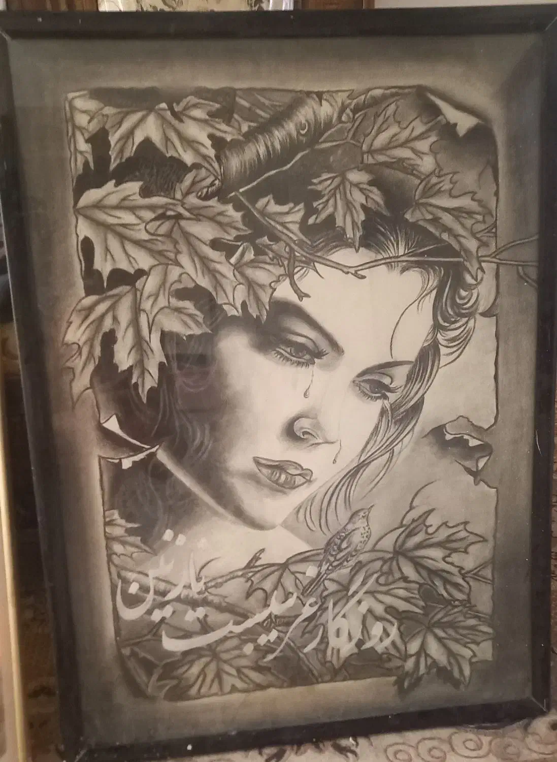 نقاشی  سیاه و قلم|تابلو، نقاشی، عکس|سبزوار, زینبیه|دیوار