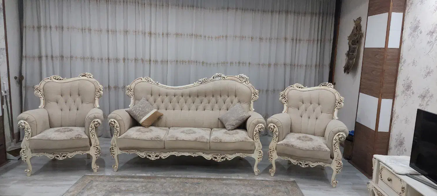 مبلمان کلاسیک ۷نفره|مبلمان خانگی و میز عسلی|کرج, استاندارد|دیوار