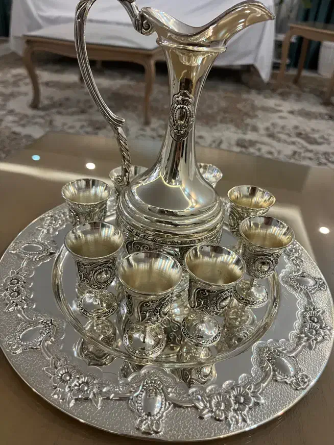 شرای خوری برنج ابکاری نقره|ظروف سرو و پذیرایی|ری, صفاییه (چشمه علی)|دیوار