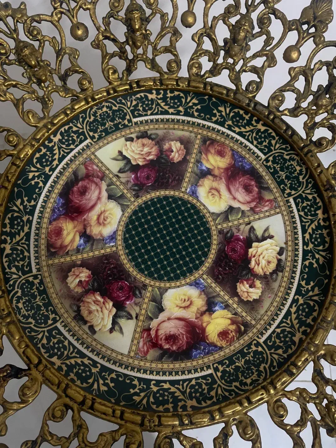 سینی جا میوه ای برنجی‌|ظروف سرو و پذیرایی|بهشهر, |دیوار