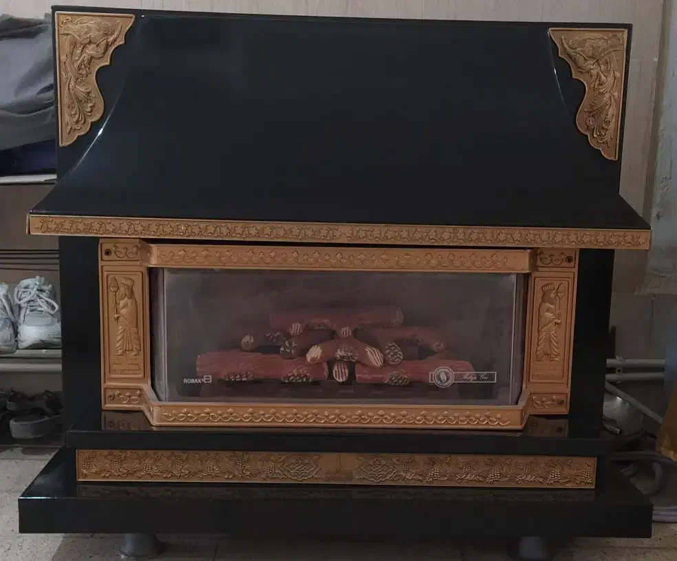 شومینه دوشعله چدنی گلکاران|بخاری، هیتر، شومینه|سلماس, |دیوار