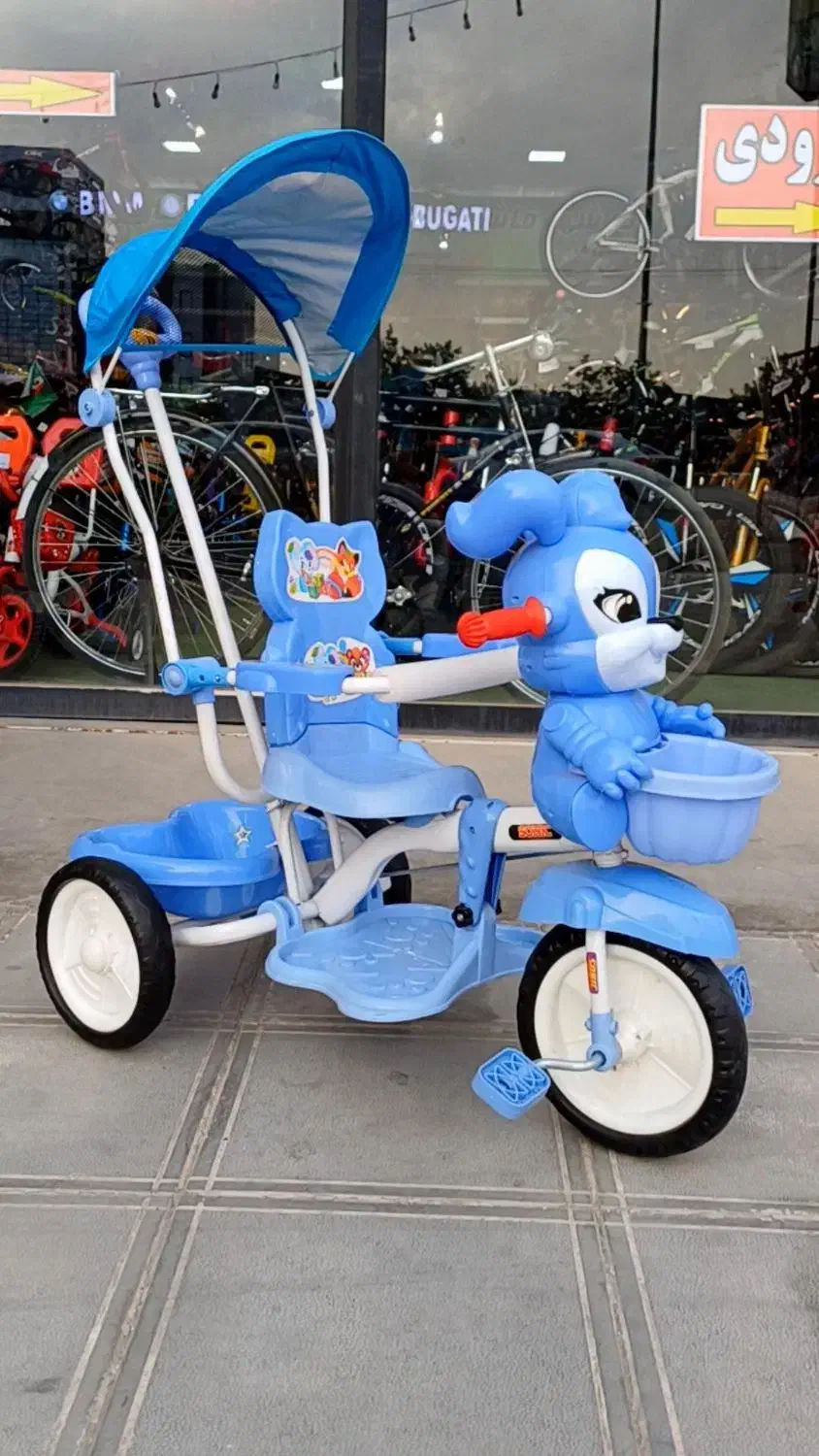 سه چرخه دسته هدایتی و چتردار برند سونیک|اسباب و اثاث بچه|مشهد, توس (بلوار توس)|دیوار