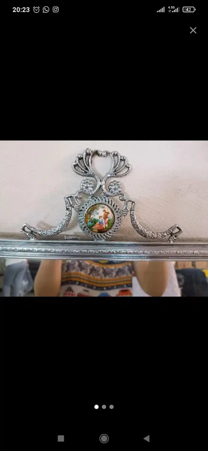 ایینه و شمعدون جهیزیه|کلکسیون اشیاء عتیقه|اصفهان, حسینآباد|دیوار