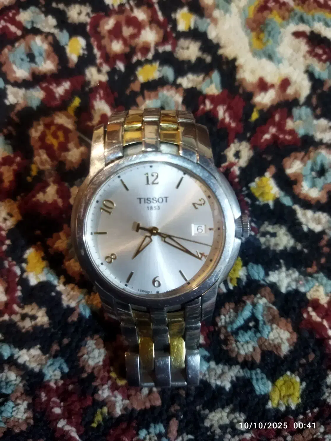 ساعت مچی مردانه تیسوت بند فلزی اصلی سال ۱۸۵۳ سالم.|ساعت|لنگرود, |دیوار