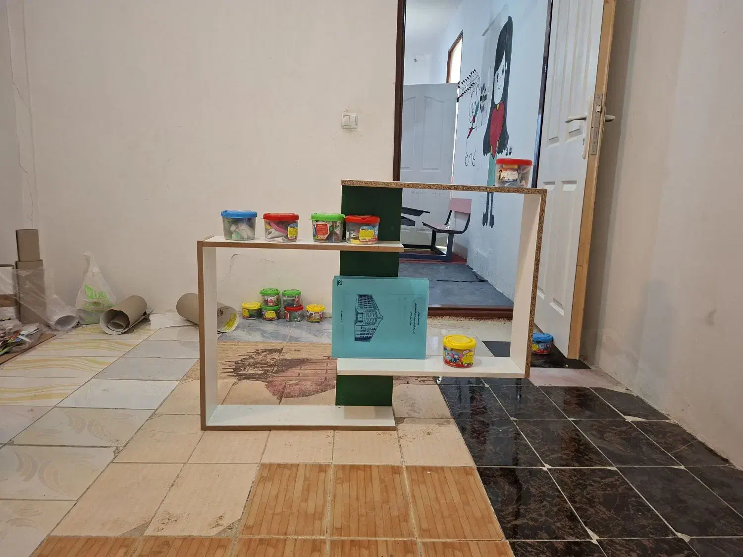 شلف دکوری mdf|کتابخانه، شلف، قفسههای دیواری|تبریز, |دیوار