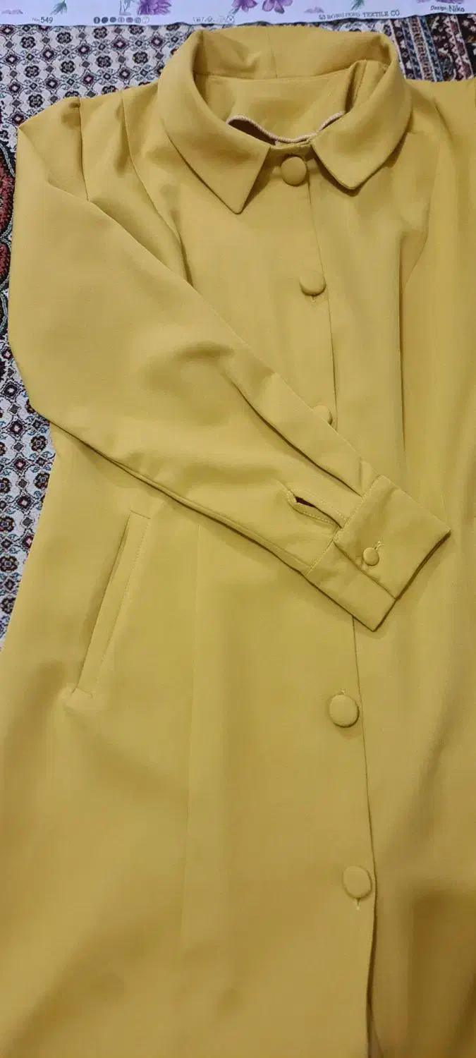 مانتو خردلی مناسب سایز ۴۲ و ۴۰|لباس|جلفا, |دیوار