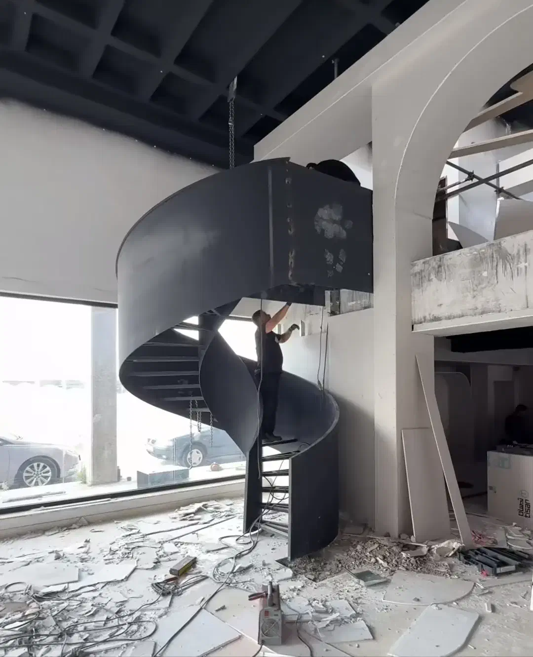 پله گرد پله دکوراتیو پله آهنی پله فلزی پله تک شاسی|مصالح و تجهیزات ساختمان|مشهد, گرجی علیا|دیوار