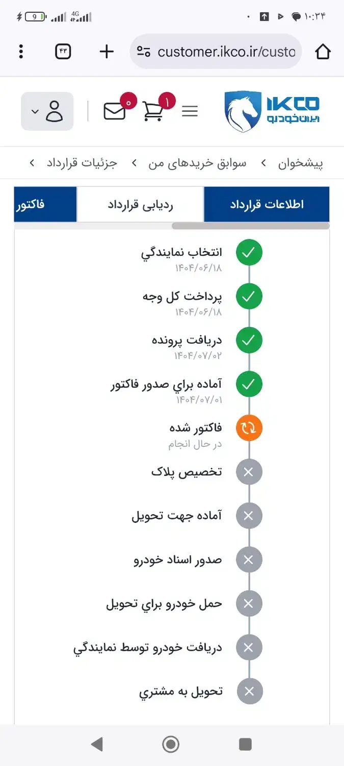 حواله دنا اتومات آبشنال|خودرو سواری و وانت|کازرون, |دیوار