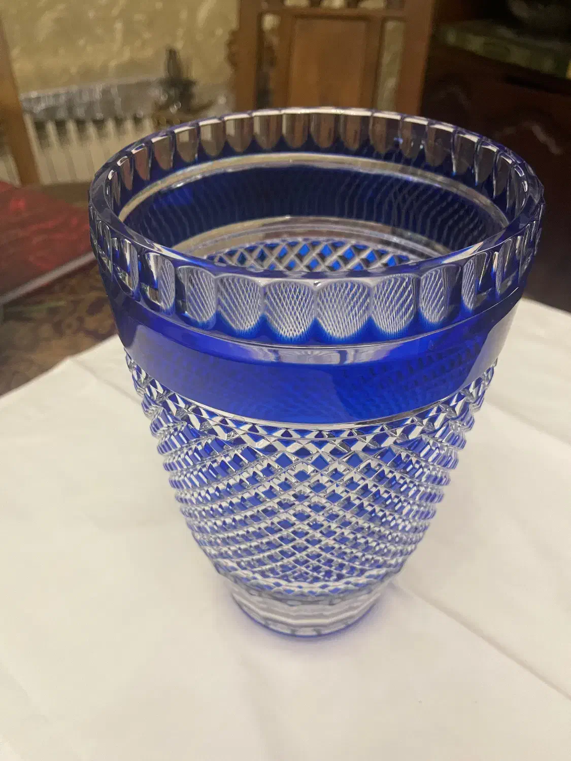 گلدان کریستال چک - رنگ آبی|کلکسیون اشیاء عتیقه|تهران, اختیاریه|دیوار