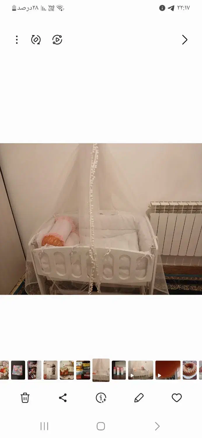 گهواره چوبی|تخت و سرویس خواب|نهاوند, |دیوار