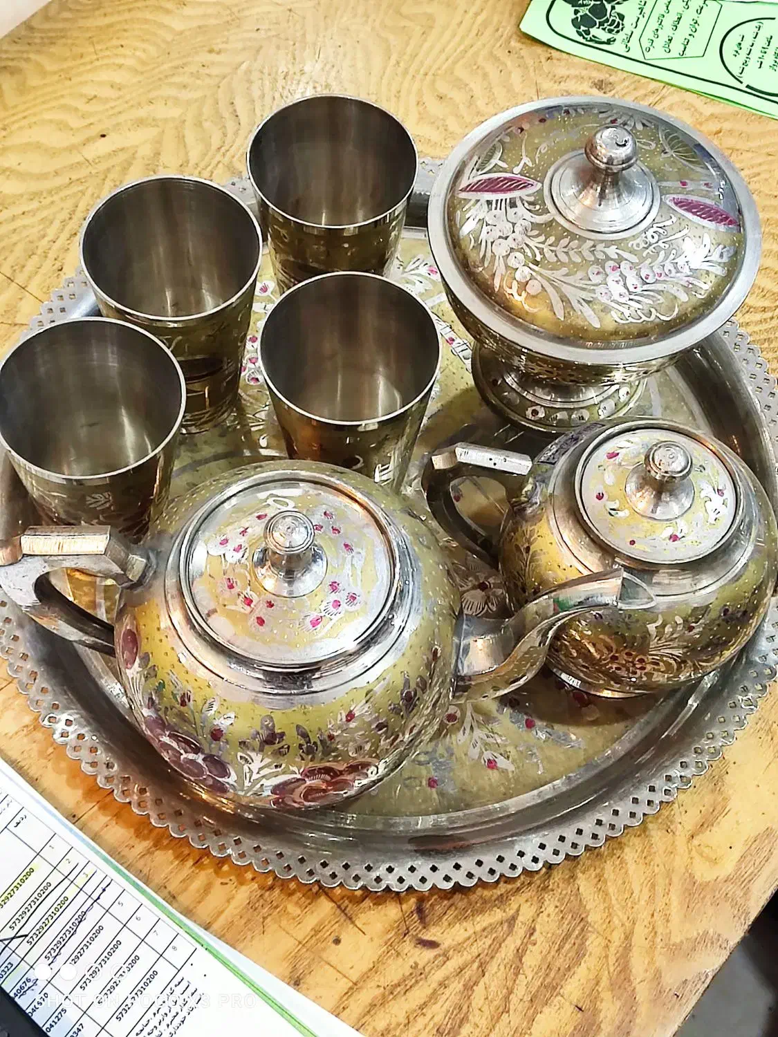 ست کامل برنجی قدیمی آک مهردار|صنایع دستی و سایر لوازم تزئینی|جهرم, |دیوار