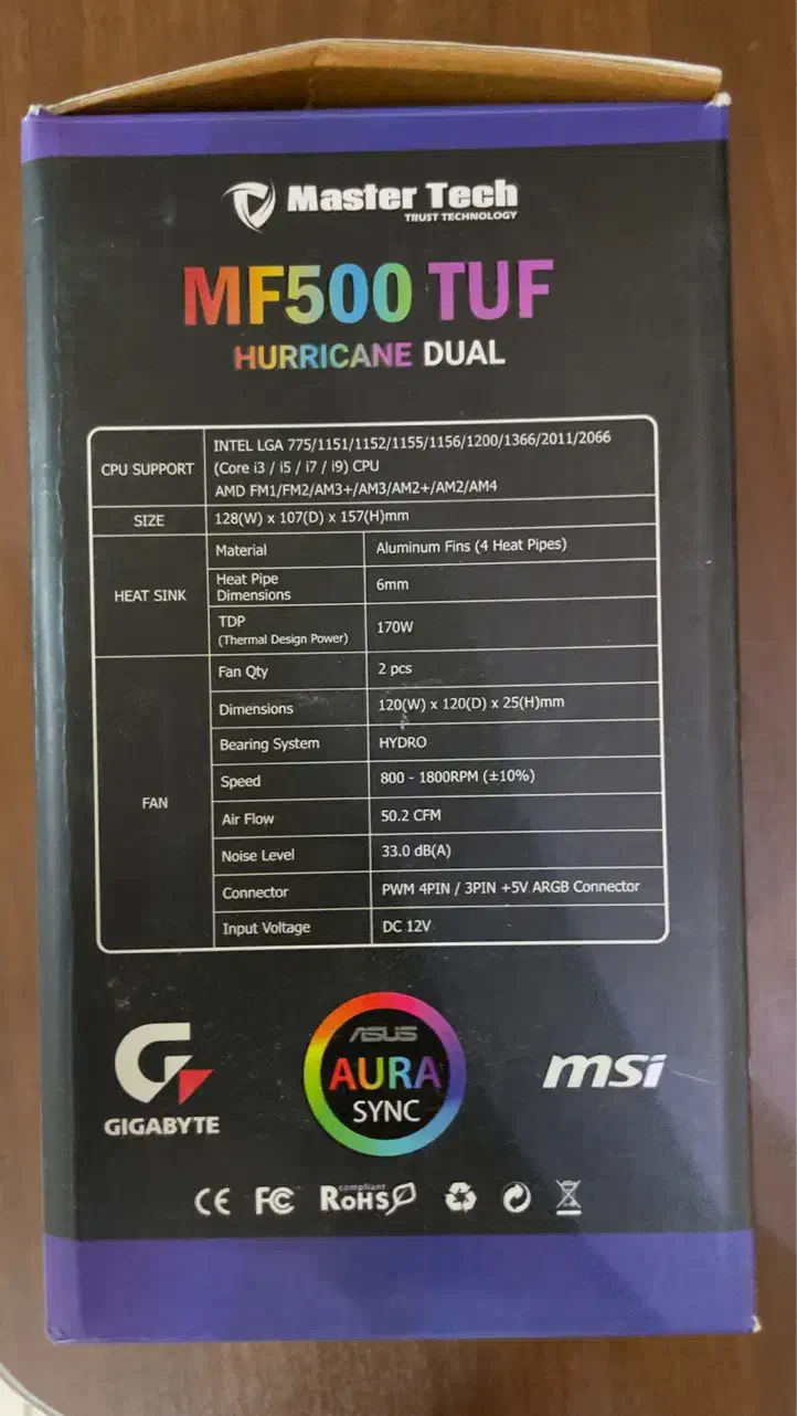 خنک کننده سی پی یو master tech mf500 tuf|قطعات و لوازم جانبی رایانه|اصفهان, بهار آزادی|دیوار