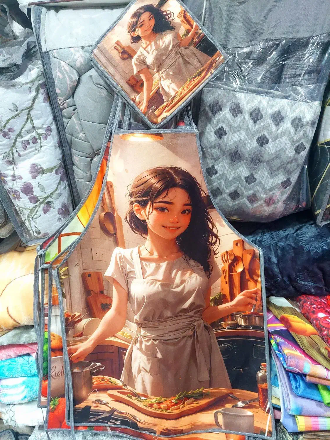 طرحهای متنوع وبه روز پیشبند اشپزخانه ودستگیره|سفره، حوله، دستمال آشپزخانه|تربت جام, یحیی آباد|دیوار